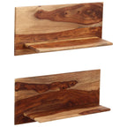 Mensole 2 pz 58x26x20 cm in Legno Massello di Acacia