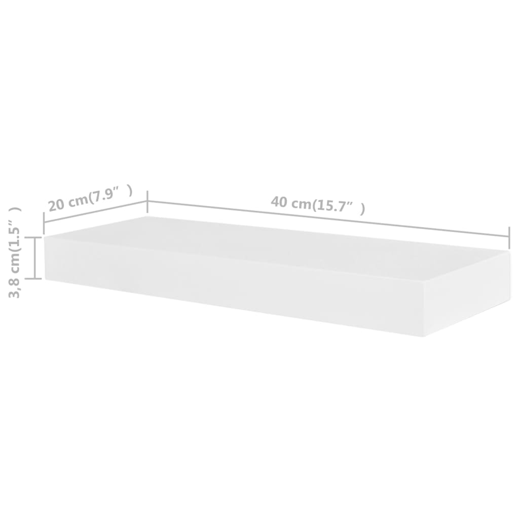 Mensole a Parete 4 pz Bianche 40 cm