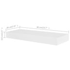 Mensole a Parete 4 pz Bianche 40 cm
