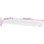 Mensole a Parete 4 pz Bianche 60 cm