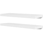 Mensole a Parete 4 pz Bianche 80 cm