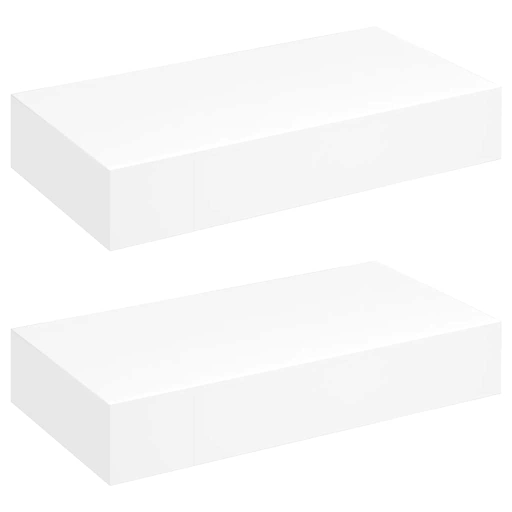 Mensole con Cassetti 2 pz Bianco 48 cm