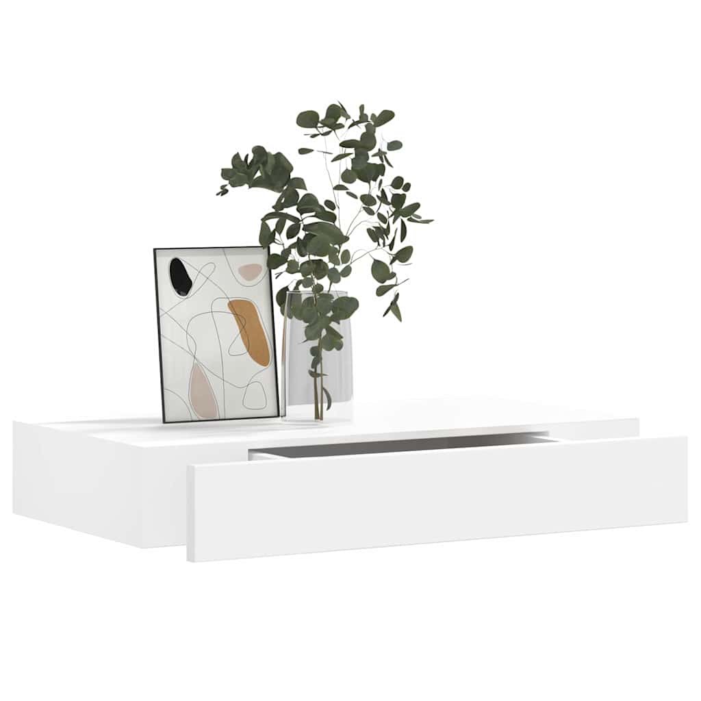 Mensole con Cassetti 2 pz Bianco 48 cm