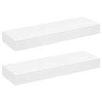 Mensole con Cassetti 2 pz Bianco 80 cm