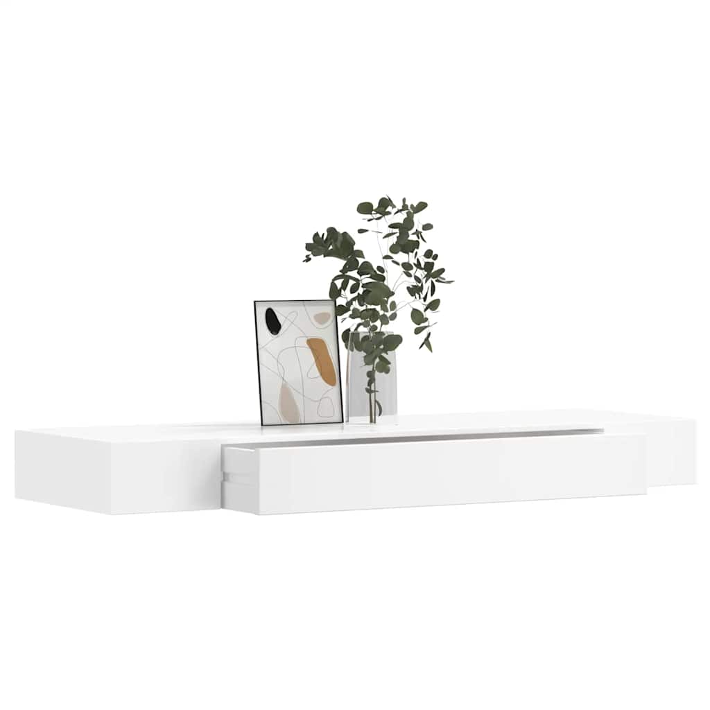 Mensole con Cassetti 2 pz Bianco 80 cm