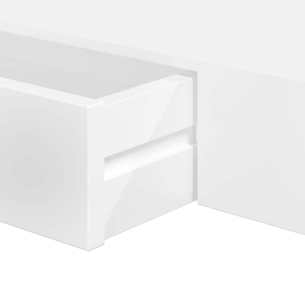 Mensole con Cassetti 2 pz Bianco 80 cm