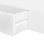 Mensole con Cassetti 2 pz Bianco 80 cm