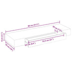 Mensole con Cassetti 2 pz Bianco 80 cm