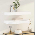 Mensole con Cassetti 2 pz Bianco 80 cm