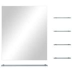 Specchio da Parete con 5 Mensole Argento 50x60 cm