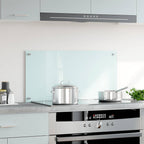 Paraschizzi per Cucina Color Latte 80x40 cm in Vetro Temperato