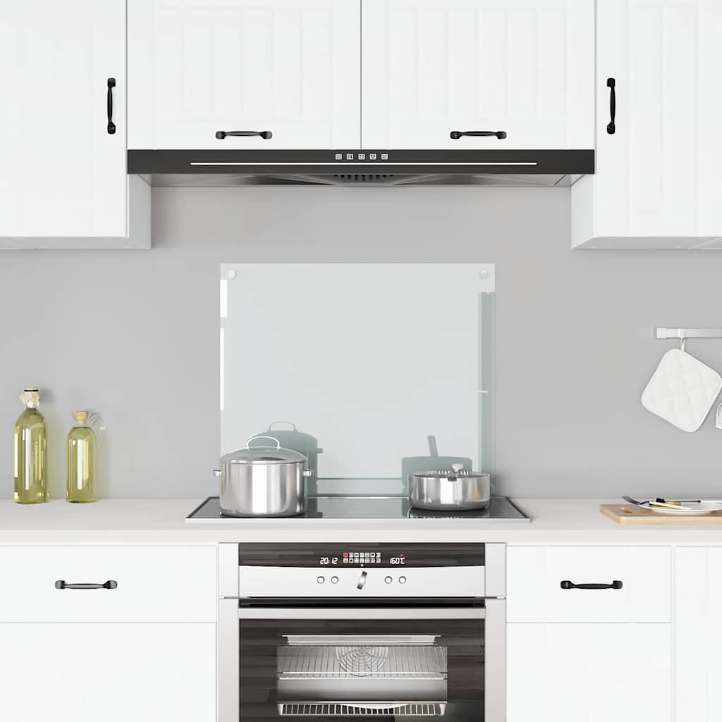Paraschizzi per Cucina Trasparente 70x60 cm in Vetro Temperato