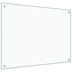 Paraschizzi per Cucina Trasparente 80x60 cm in Vetro Temperato