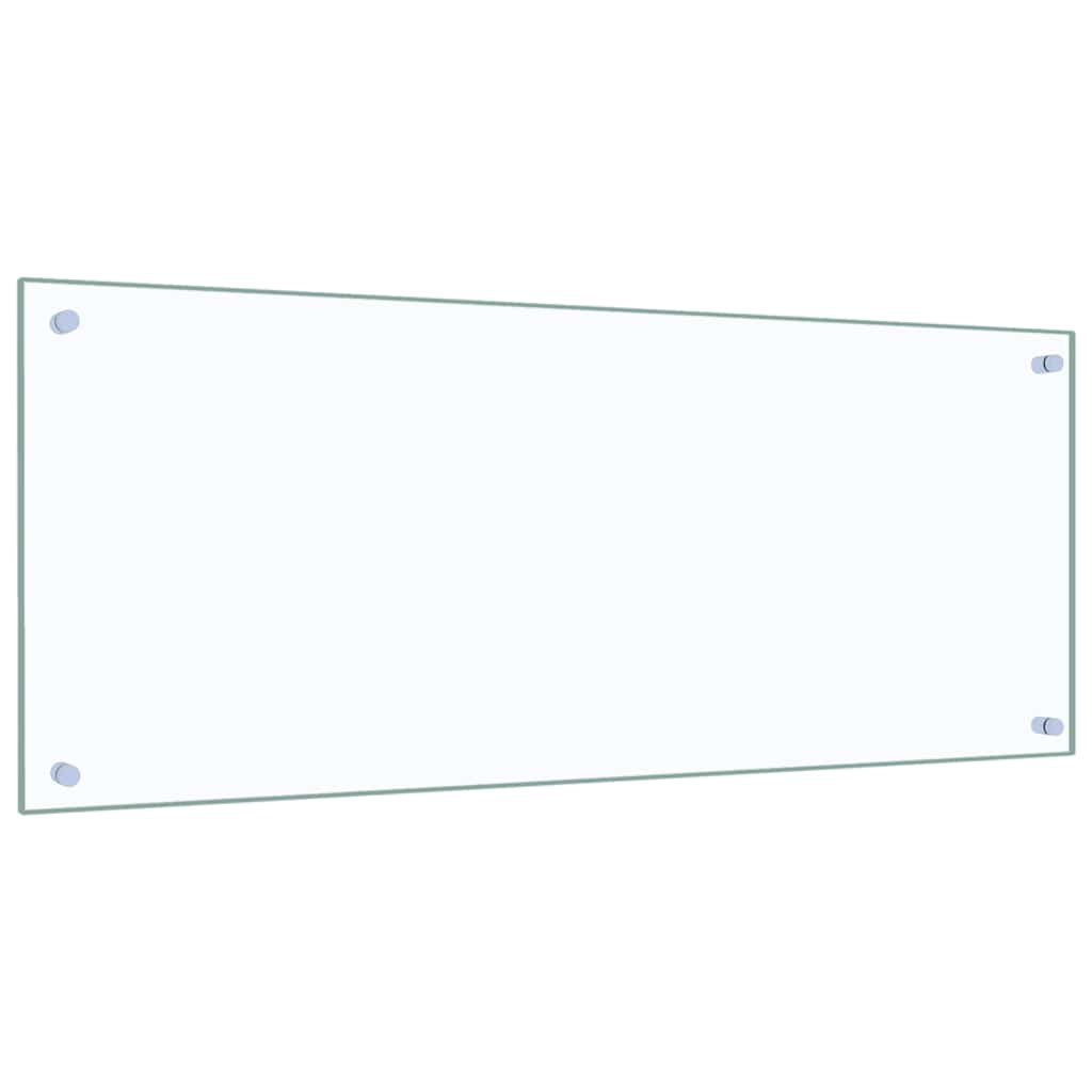 Paraschizzi per Cucina Trasparente 100x40 cm in Vetro Temperato