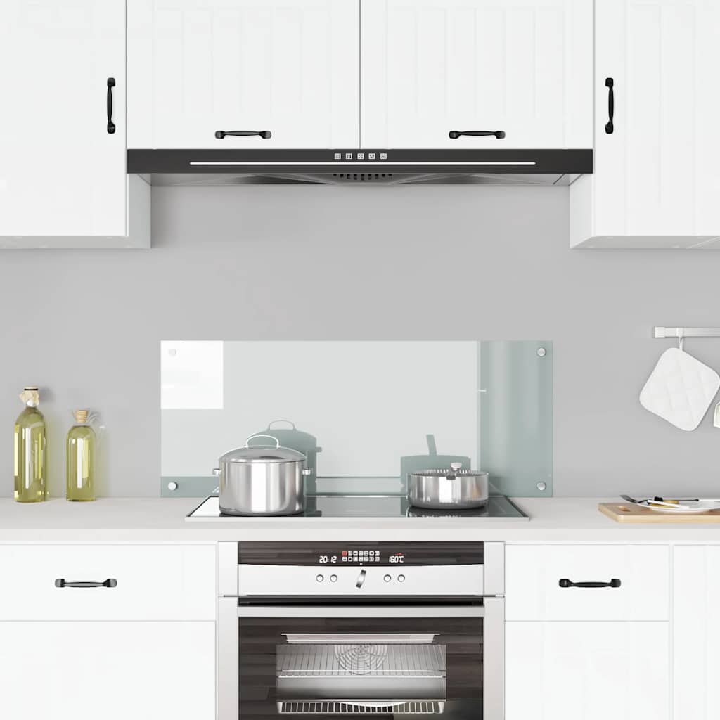 Paraschizzi per Cucina Trasparente 100x40 cm in Vetro Temperato