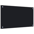 Paraschizzi per Cucina Nero 70x40 cm in Vetro Temperato