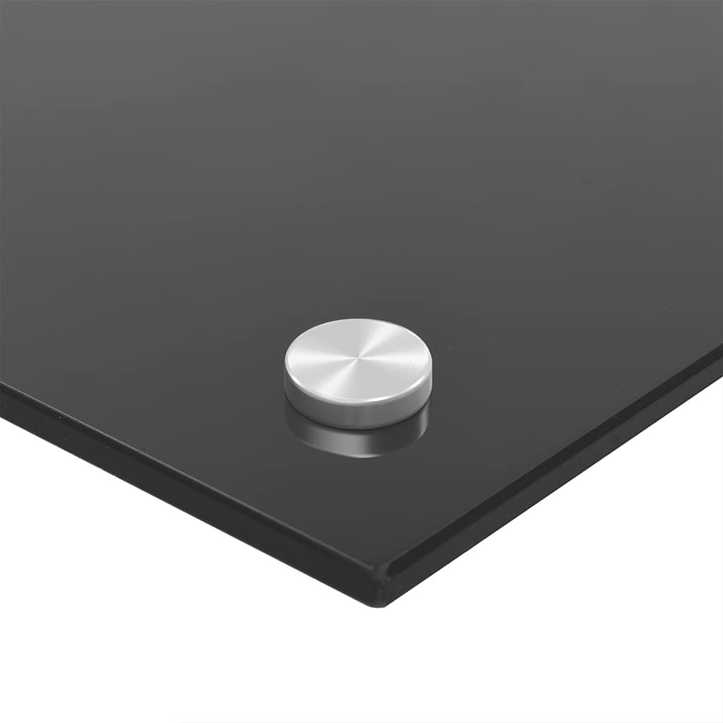 Paraschizzi per Cucina Nero 70x40 cm in Vetro Temperato