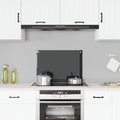Paraschizzi per Cucina Nero 70x50 cm in Vetro Temperato