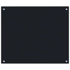 Paraschizzi per Cucina Nero 70x60 cm in Vetro Temperato