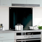 Paraschizzi per Cucina Nero 70x60 cm in Vetro Temperato