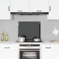 Paraschizzi per Cucina Nero 70x60 cm in Vetro Temperato
