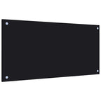 Paraschizzi per Cucina Nero 80x40 cm in Vetro Temperato