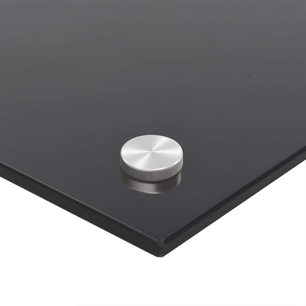 Paraschizzi per Cucina Nero 80x40 cm in Vetro Temperato
