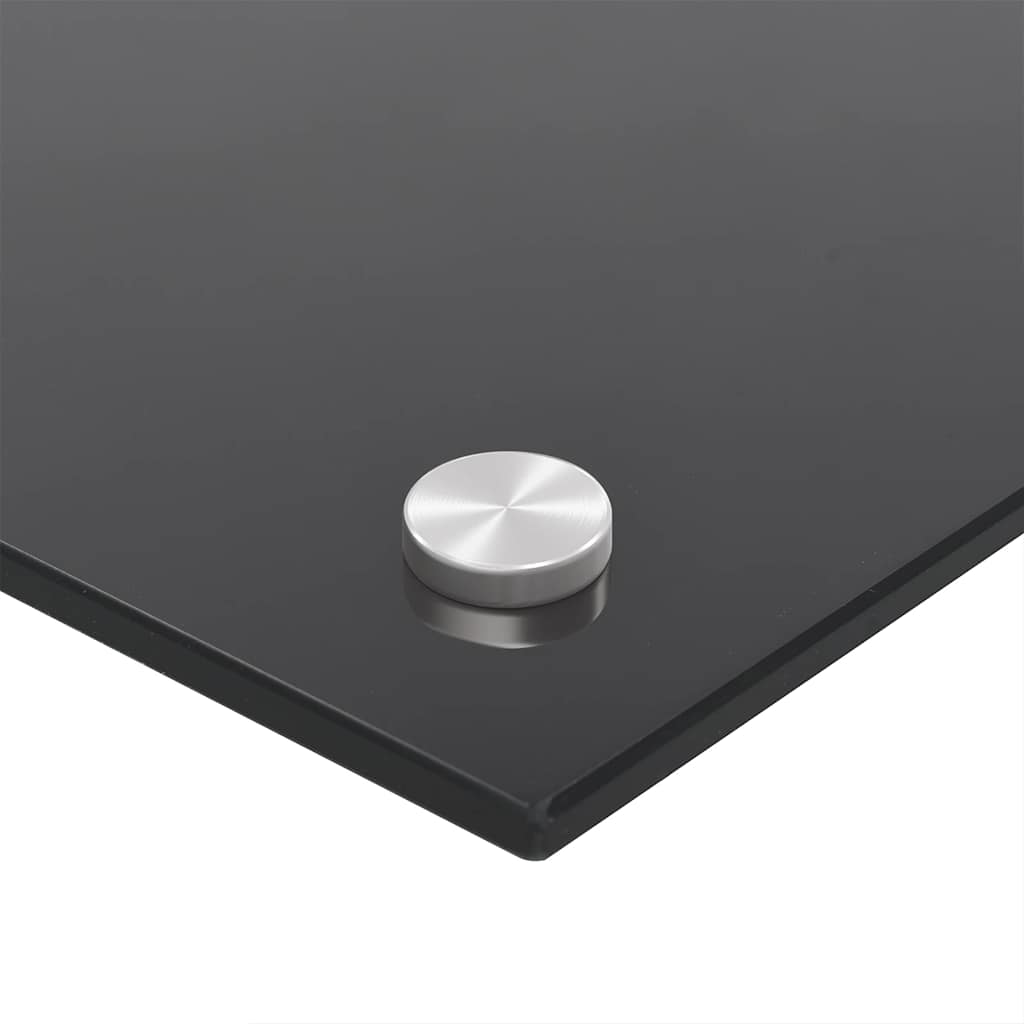 Paraschizzi per Cucina Nero 80x50 cm in Vetro Temperato