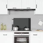 Paraschizzi per Cucina Nero 80x50 cm in Vetro Temperato