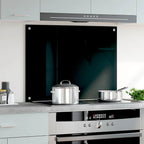 Paraschizzi per Cucina Nero 80x60 cm in Vetro Temperato