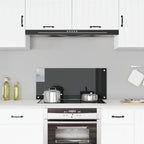 Paraschizzi per Cucina Nero 90x40 cm in Vetro Temperato