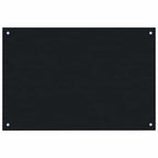 Paraschizzi per Cucina Nero 90x50 cm in Vetro Temperato