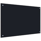 Paraschizzi per Cucina Nero 90x50 cm in Vetro Temperato
