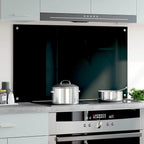 Paraschizzi per Cucina Nero 100x60 cm in Vetro Temperato