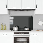 Paraschizzi per Cucina Nero 100x60 cm in Vetro Temperato