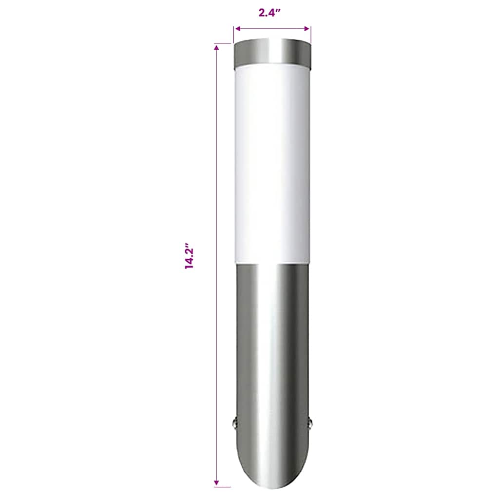 Applique da Esterno 2 pz in Acciaio Inossidabile