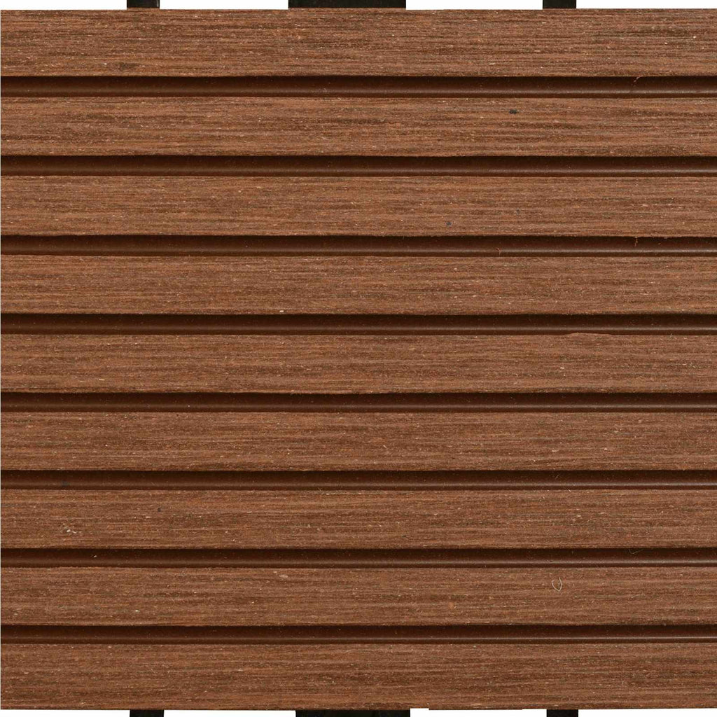 Piastrella per Decking 11 pcs Marrone 30 x 30 cm WPC