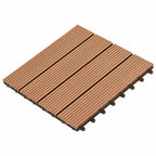 Piastrella per Decking 11 pcs Marrone 30 x 30 cm WPC