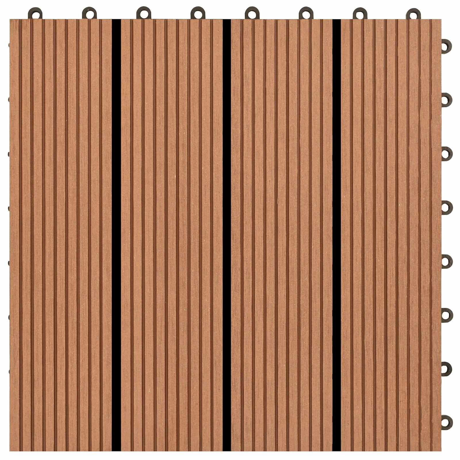 Piastrella per Decking 11 pcs Marrone 30 x 30 cm WPC