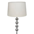 Lampada da Pavimento Supporto Alto Decorazione a 4 Sfere Bianca