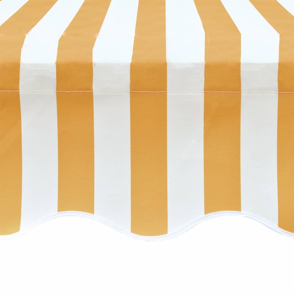 Tenda Parasole Tela Giallo e Bianco 4x3m - Ricambio Telaio