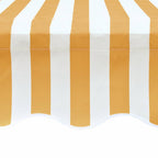 Tenda Parasole Tela Giallo e Bianco 4x3m - Ricambio Telaio