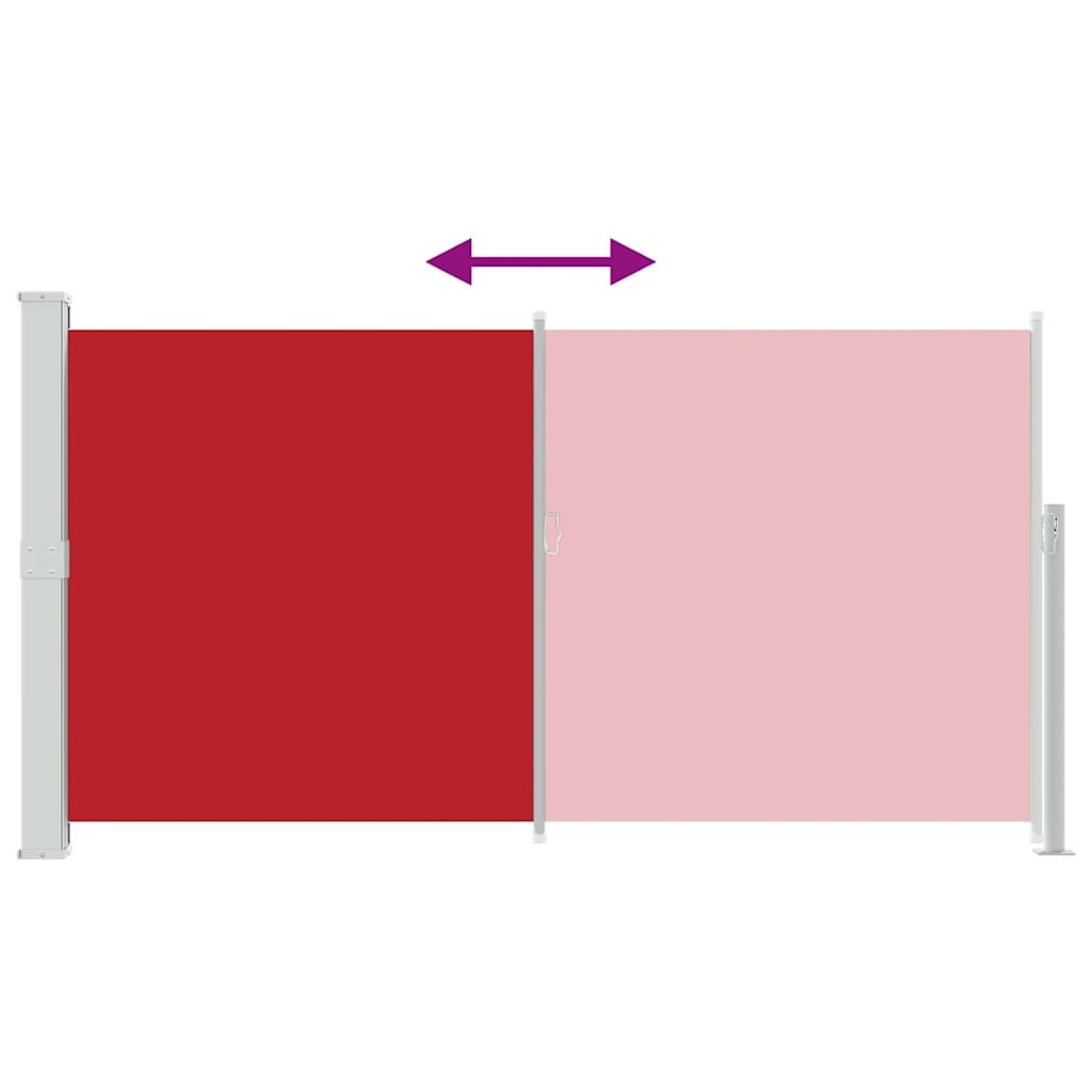 Tendalino Laterale per Patio Terrazzo 160 x 300 cm Rosso