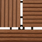 Piastrella per Decking 11 pcs Marrone 30 x 30 cm WPC