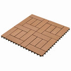 Piastrella per Decking 11 pcs Marrone 30 x 30 cm WPC