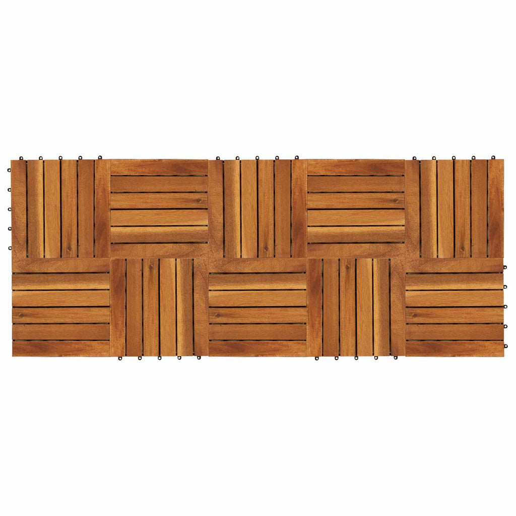 Piastrella per Decking 10 pcs Marrone 30 x 30 cm