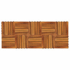 Piastrella per Decking 10 pcs Marrone 30 x 30 cm