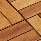Piastrella per Decking 10 pcs Marrone 30 x 30 cm