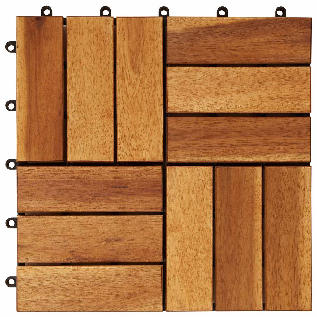 Piastrella per Decking 10 pcs Marrone 30 x 30 cm