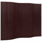 Pannello Divisore per la Stanza Bambù Marrone Scuro Larghezza 250 cm Altezza 165 cm